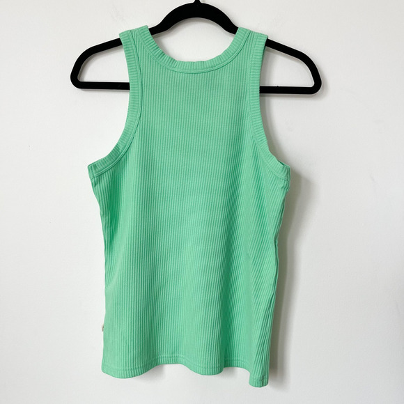 NWT Araminta James The Everyday Tank Honeydew Green Waffle Knit Women XS 6 Beach - Picture 4 of 9